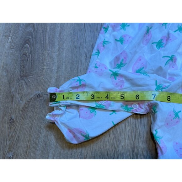 Vintage Baby‎ Strawberry Print Bubble Romper 3-6 Months Cotton - Picture 6 of 9